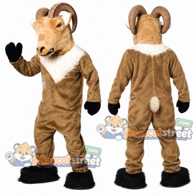 Brown Ram Mascot Costume Brown Ram Mascot Costume