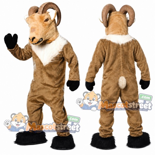 Brown Ram Mascot Costume