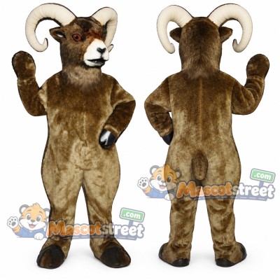 Brown Ram Mascot Costume Brown Ram Mascot Costume