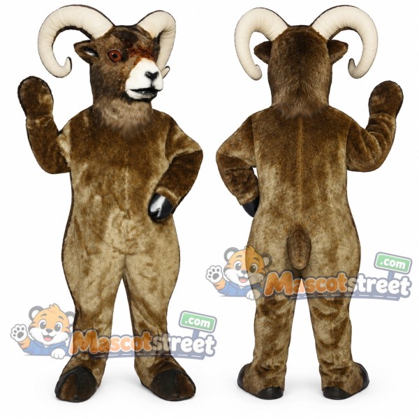 Brown Ram Mascot Costume