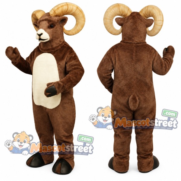 Brown Ram Mascot Costume