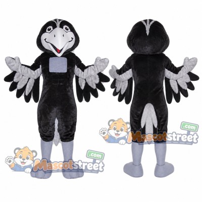 Black Hawk Mascot Costume with Black Shirt