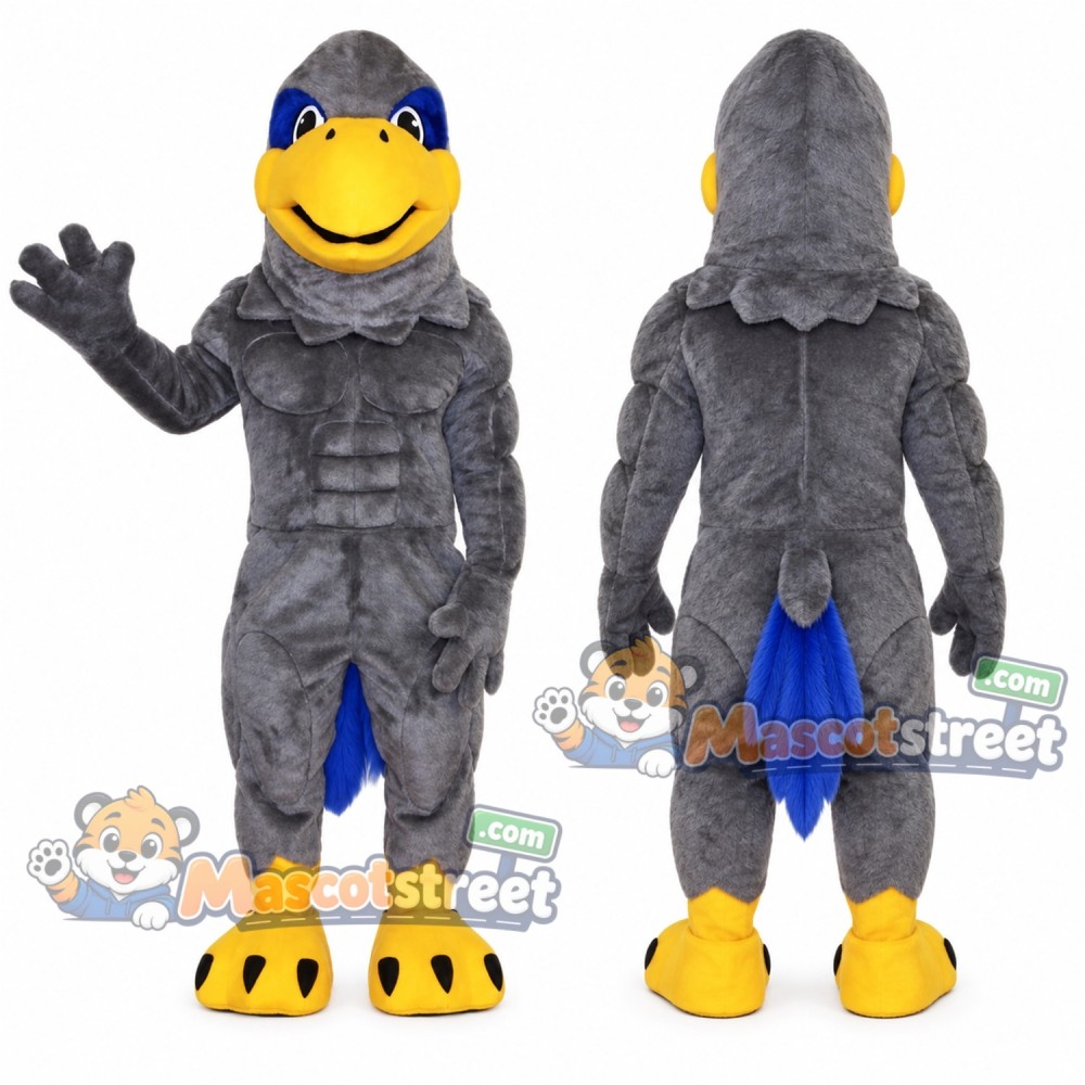 Gray Hawk Mascot Costume Gray Hawk Mascot Costume