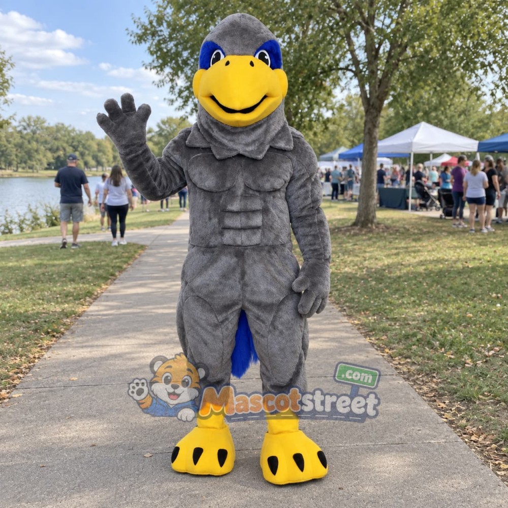 Gray Hawk Mascot Costume Gray Hawk Mascot Costume