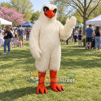 White Hawk Mascot Costume