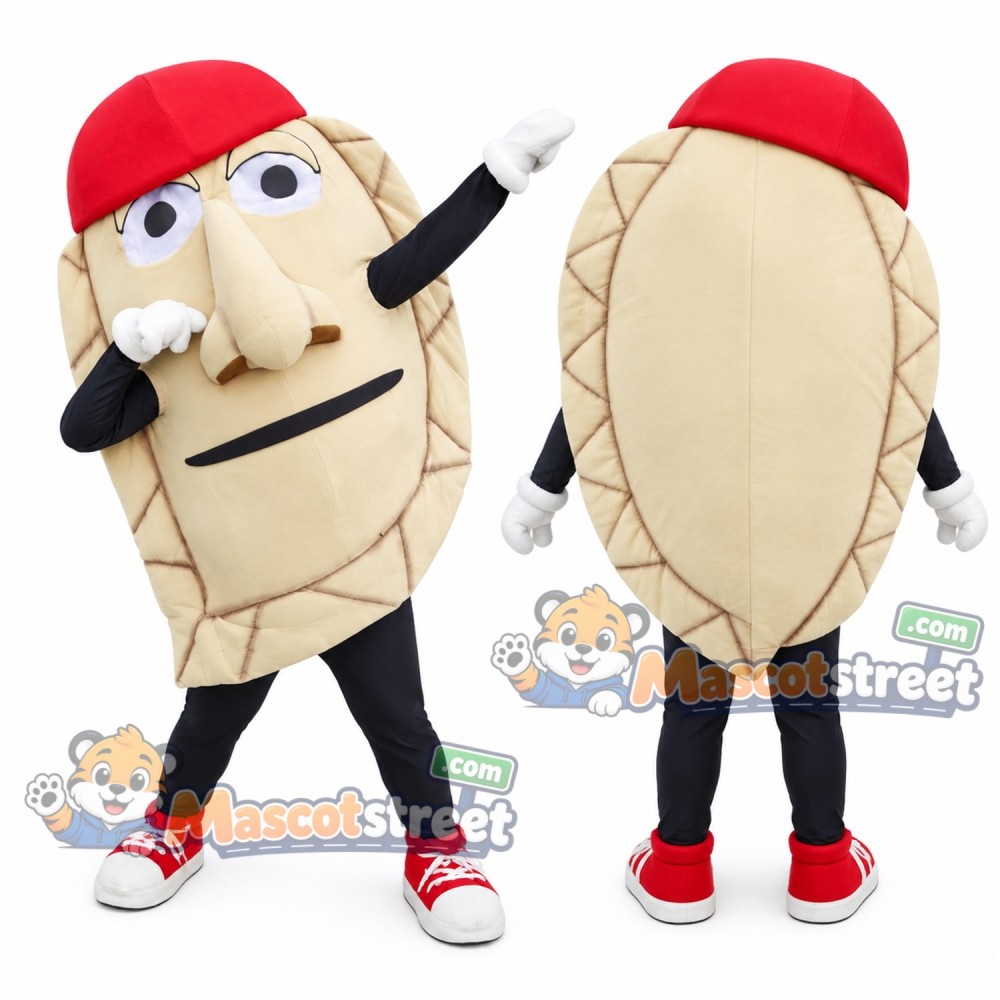 Dumpling Mascot Costume with Red Cap