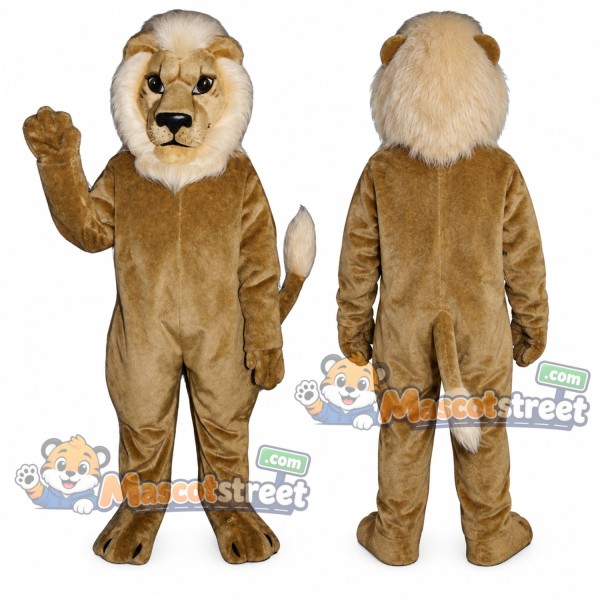 Tan Lion Mascot Costume