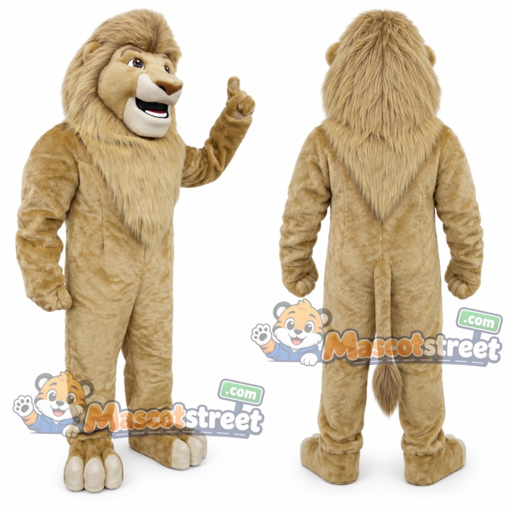 Tan Lion Mascot Costume Tan Lion Mascot Costume