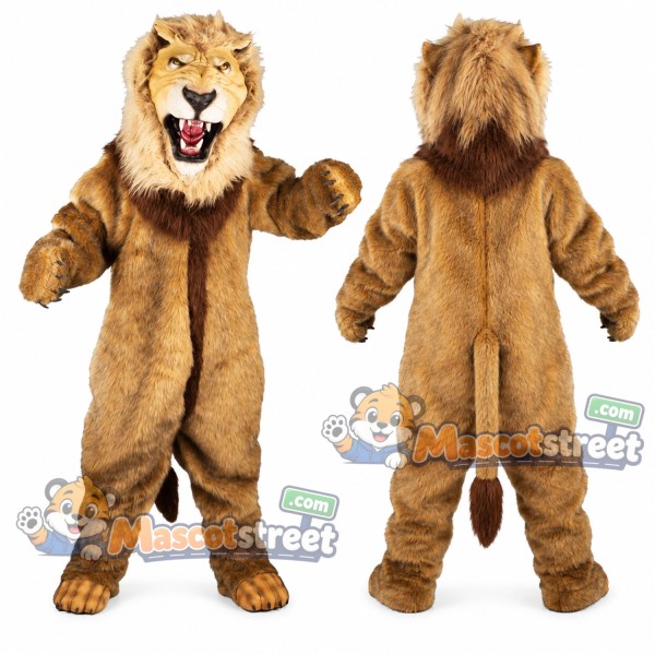 Brown Lion Mascot Costume