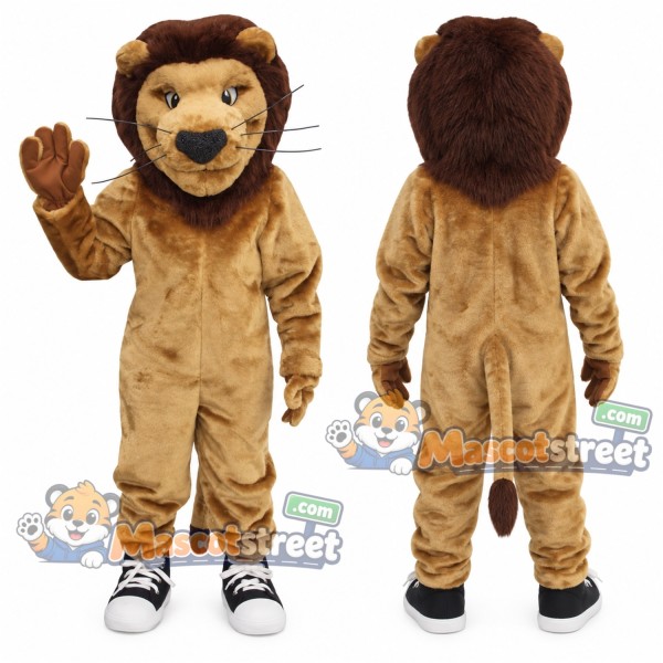 Tan Lion Mascot Costume