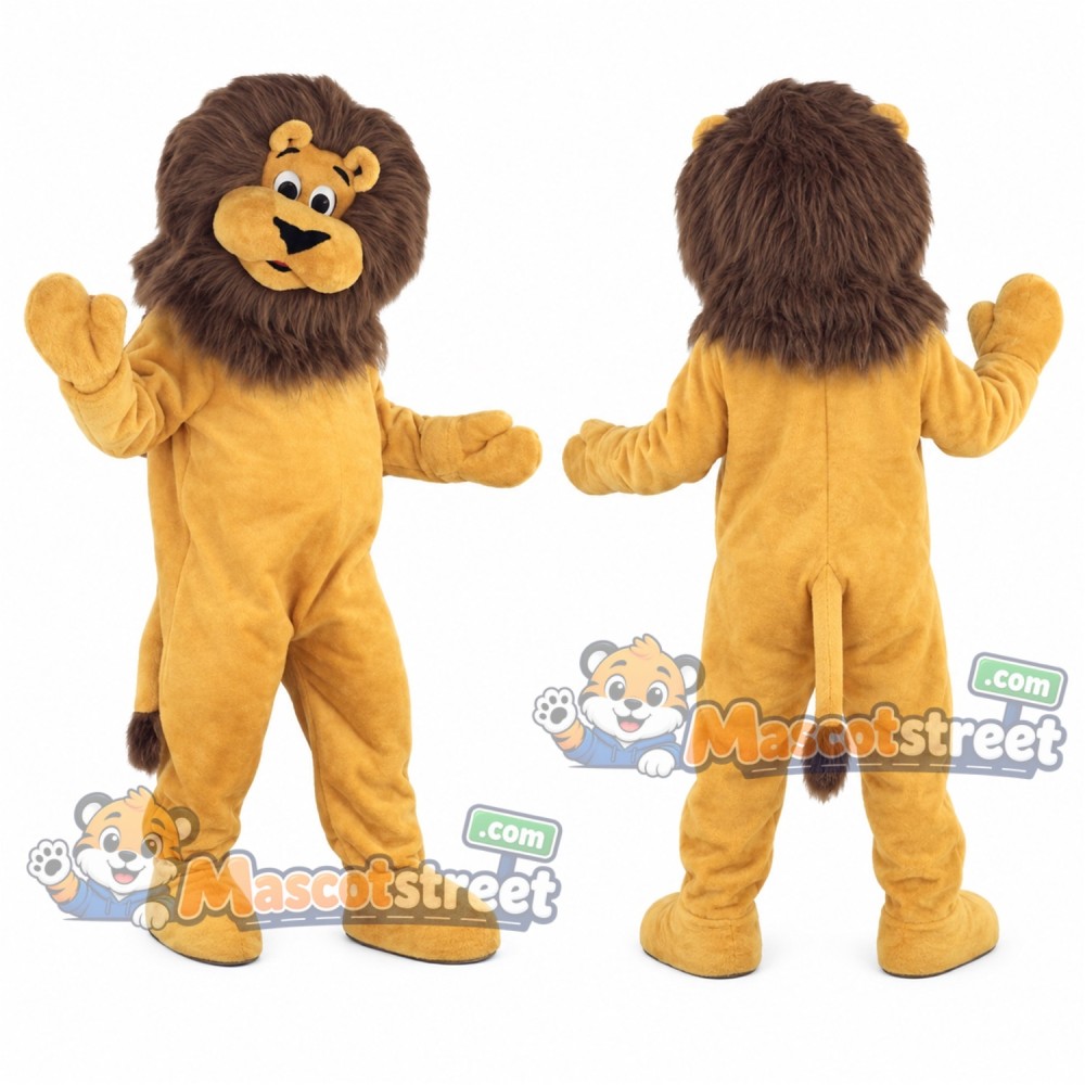 Yellow Lion Mascot Costume