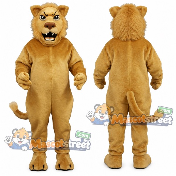 Tan Lion Mascot Costume