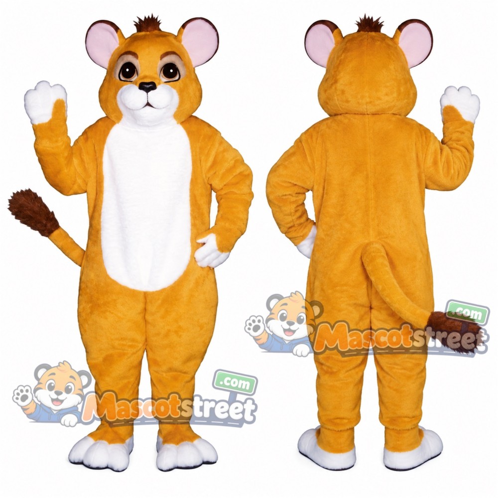 Orange Lion Cub Mascot Costume Orange Lion Cub Mascot Costume