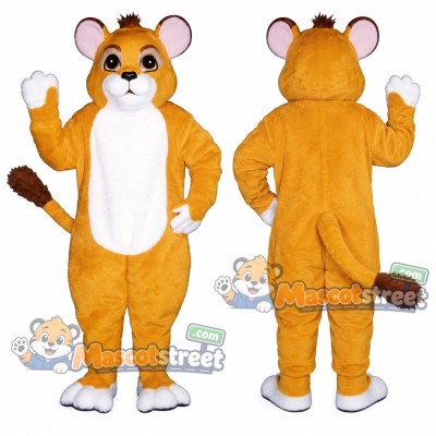 Orange Lion Cub Mascot Costume Orange Lion Cub Mascot Costume