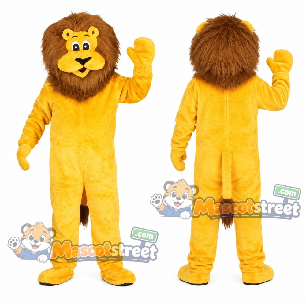 Yellow Lion Mascot Costume Yellow Lion Mascot Costume