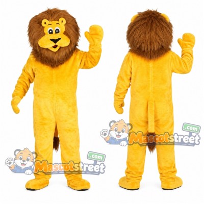 Yellow Lion Mascot Costume Yellow Lion Mascot Costume