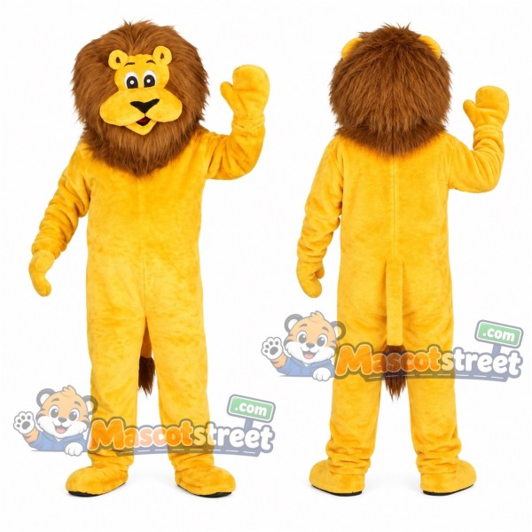 Yellow Lion Mascot Costume