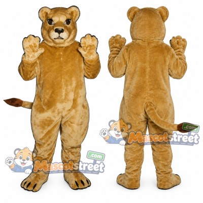 Tan Lioness Mascot Costume Tan Lioness Mascot Costume