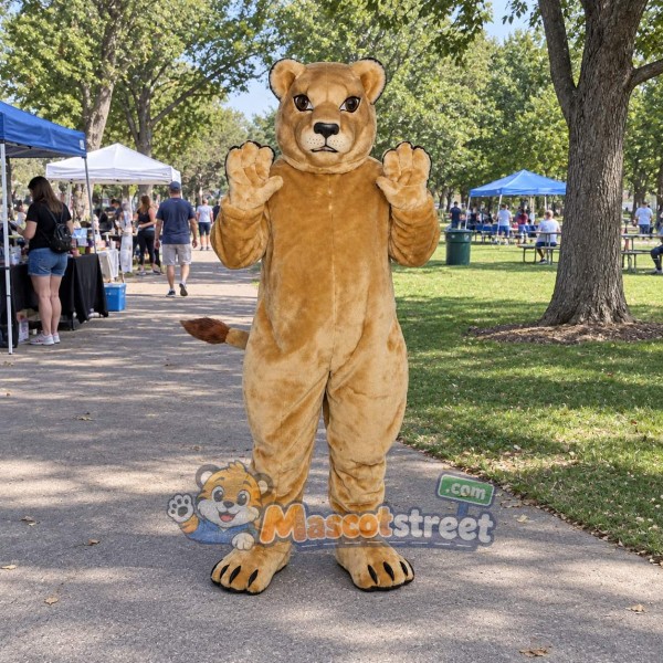 Tan Lioness Mascot Costume