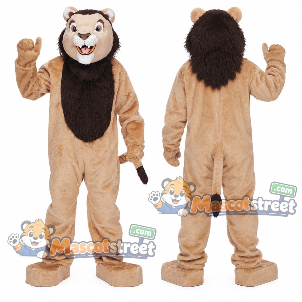 Tan Lion Mascot Costume Tan Lion Mascot Costume