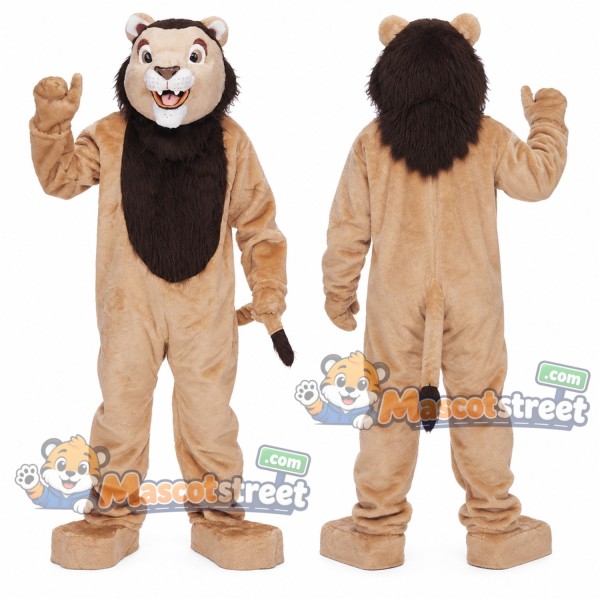 Tan Lion Mascot Costume