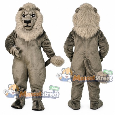 Gray Lion Mascot Costume Gray Lion Mascot Costume