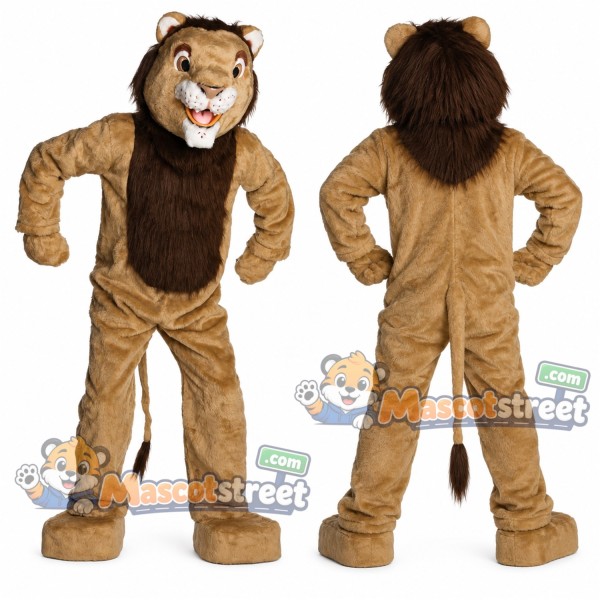 Brown Lion Mascot Costume