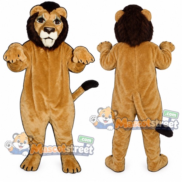 Brown Lion Mascot Costume