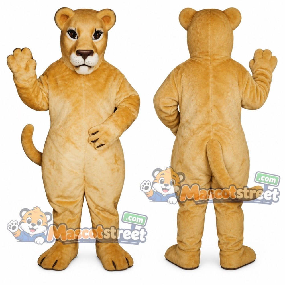 Tan Lioness Mascot Costume Tan Lioness Mascot Costume