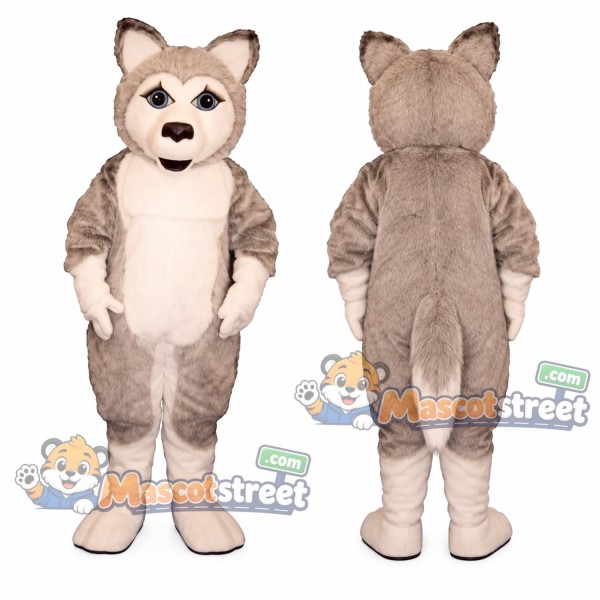Tan Wolf Mascot Costume