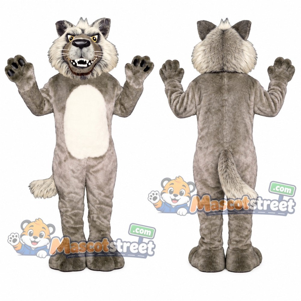 Gray Wolf Mascot Costume