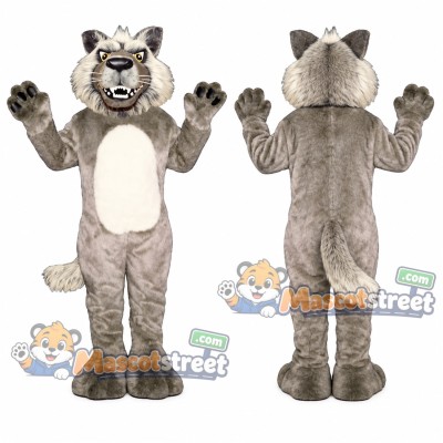 Gray Wolf Mascot Costume