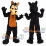 Black and Tan Wolf Mascot Costume