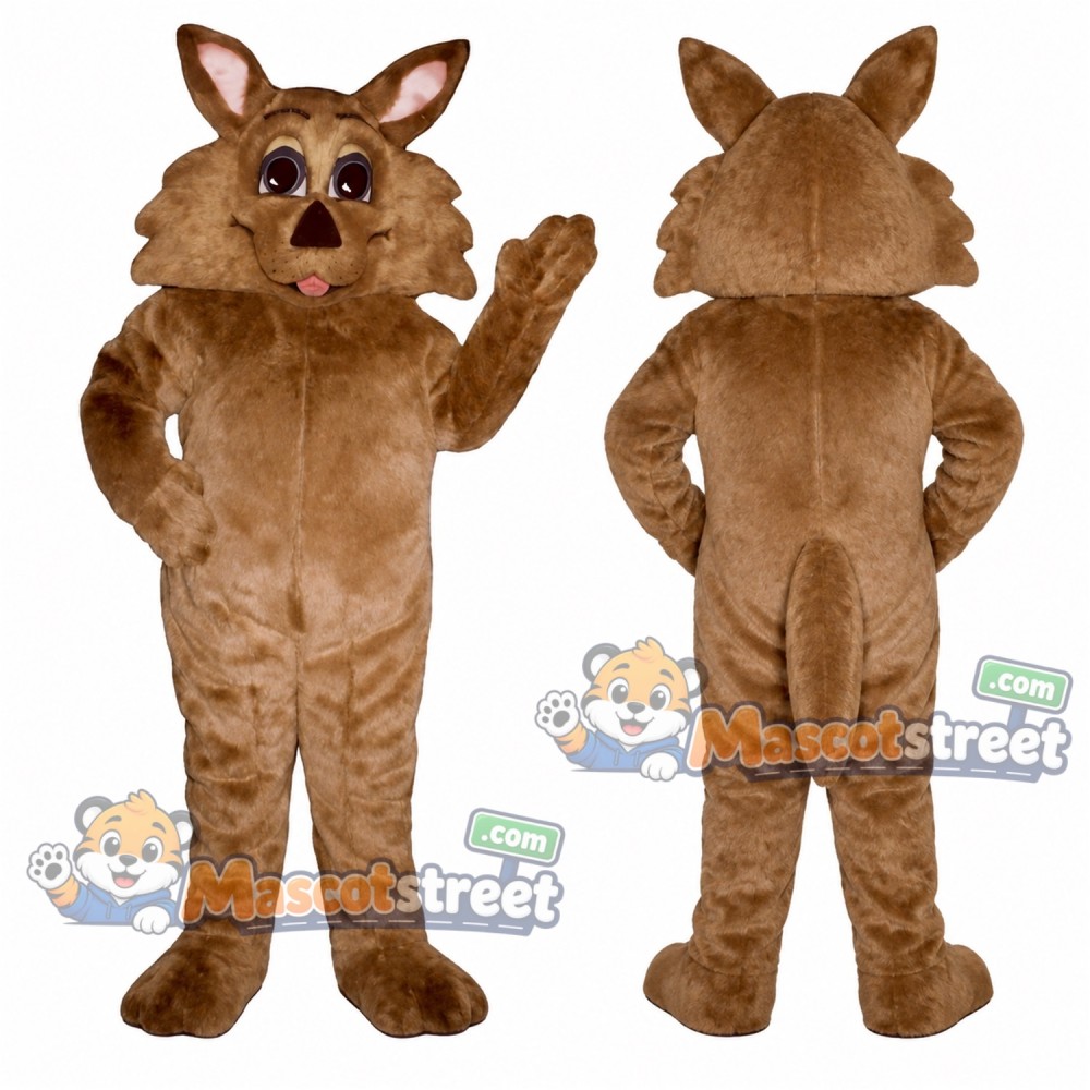 Brown Coyote Mascot Costume Brown Coyote Mascot Costume