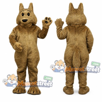 Brown Coyote Mascot Costume