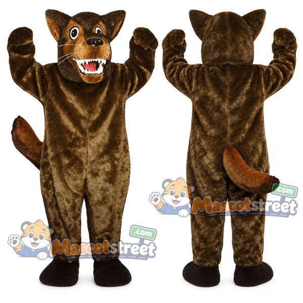 Brown Wolf Mascot Costume