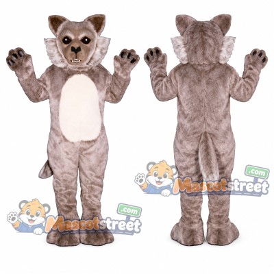 Tan Wolf Mascot Costume Tan Wolf Mascot Costume