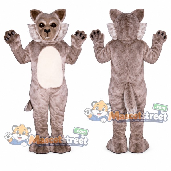 Tan Wolf Mascot Costume