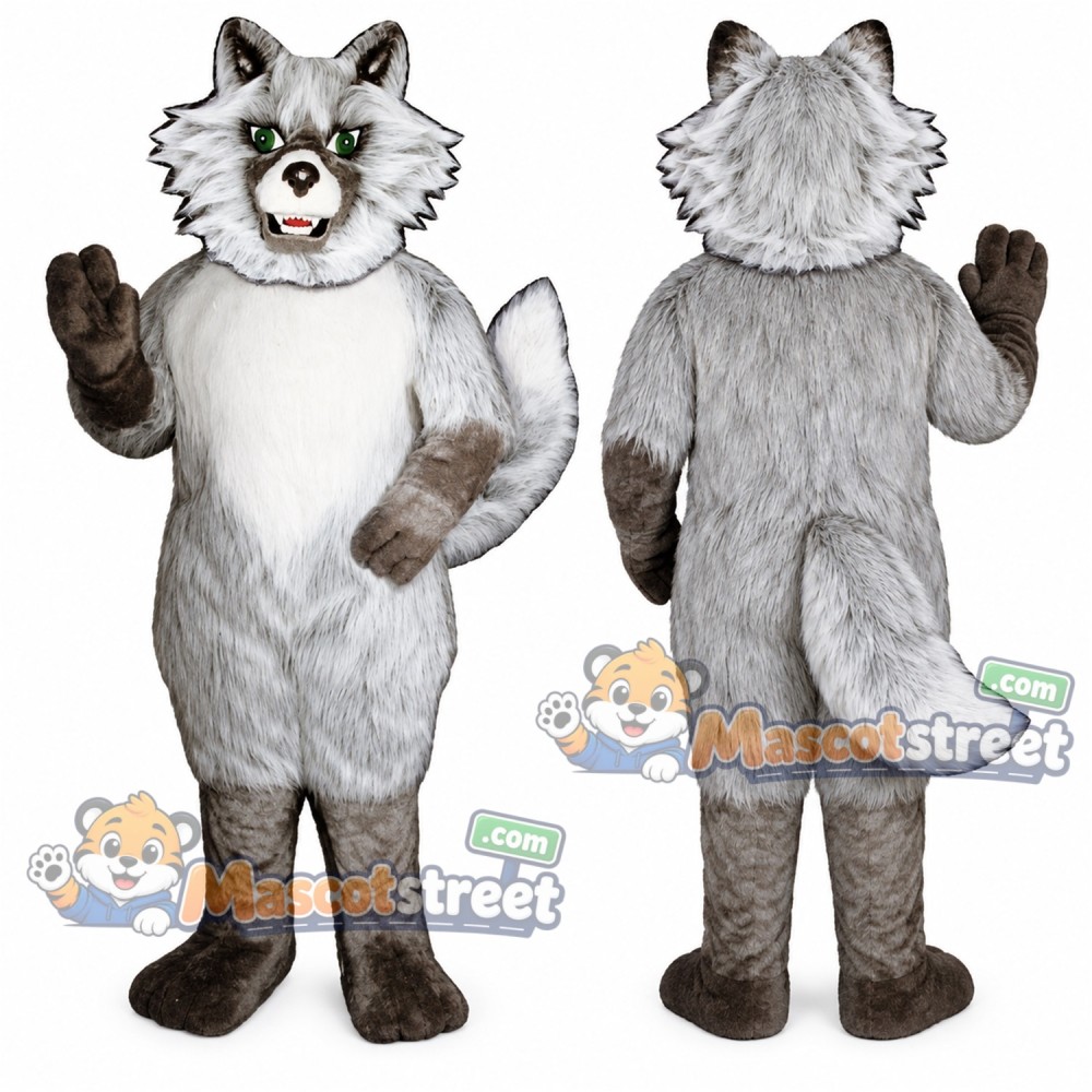 Gray Wolf Mascot Costume