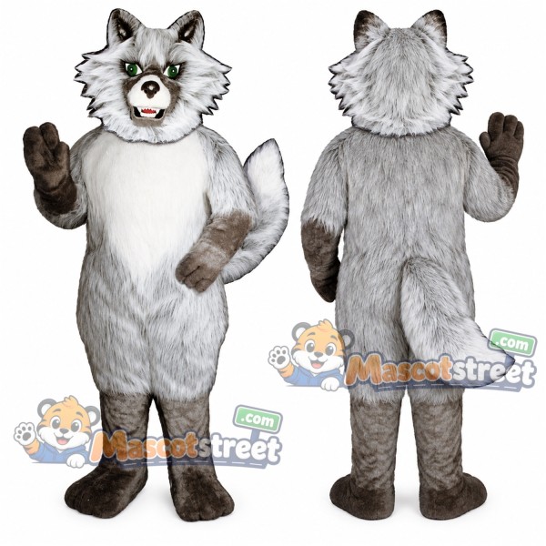 Gray Wolf Mascot Costume