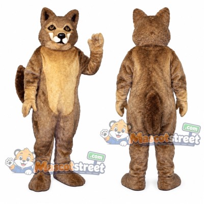 Brown Wolf Mascot Costume