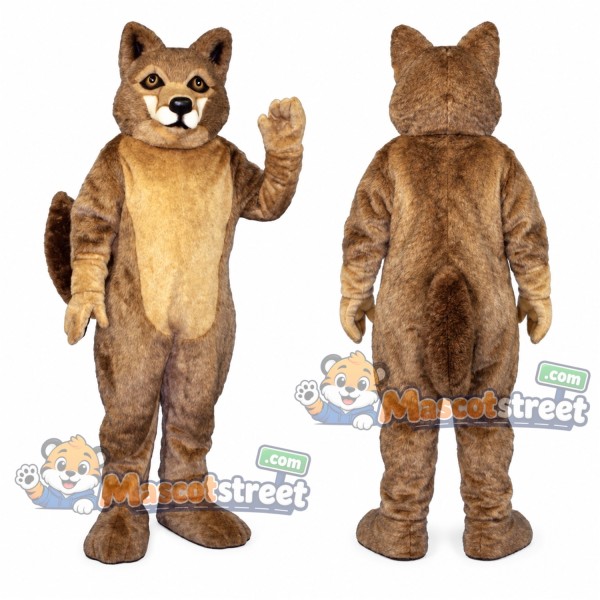 Brown Wolf Mascot Costume