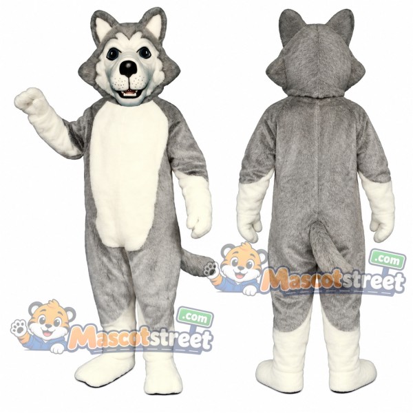 Gray Wolf Mascot Costume