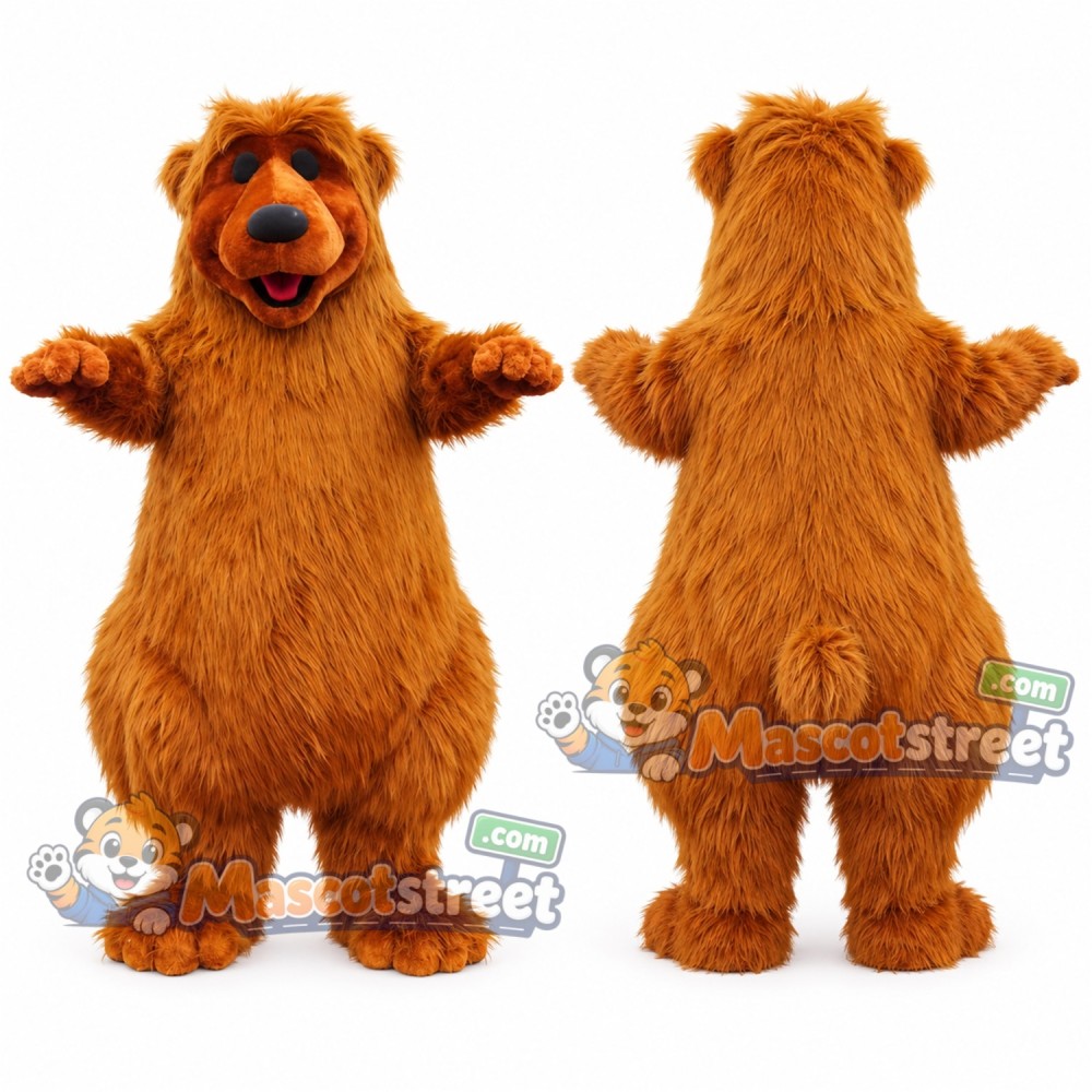Orange Bear Mascot Costume
