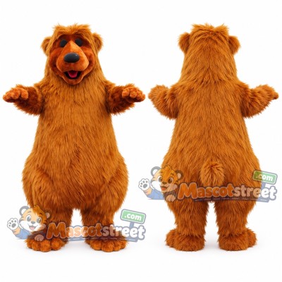 Orange Bear Mascot Costume