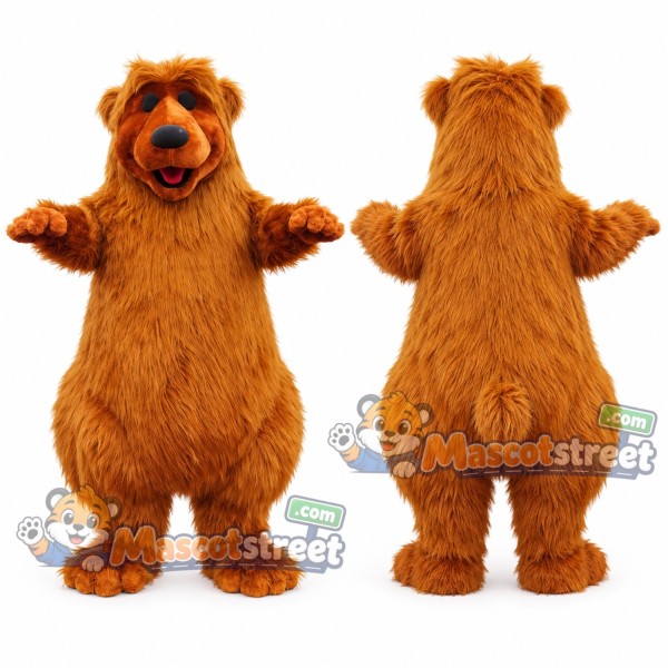 Orange Bear Mascot Costume