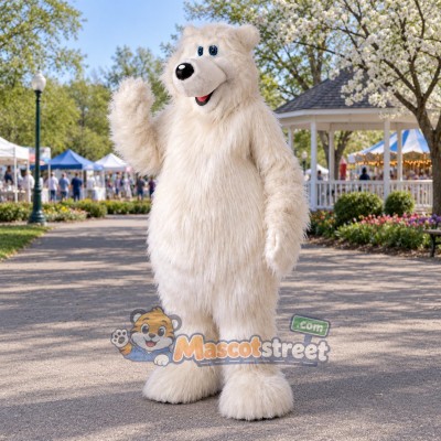 White Polar Bear Mascot Costume White Polar Bear Mascot Costume