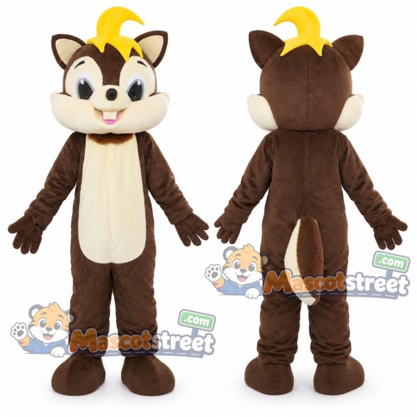 Brown Chipmunk Mascot Costume
