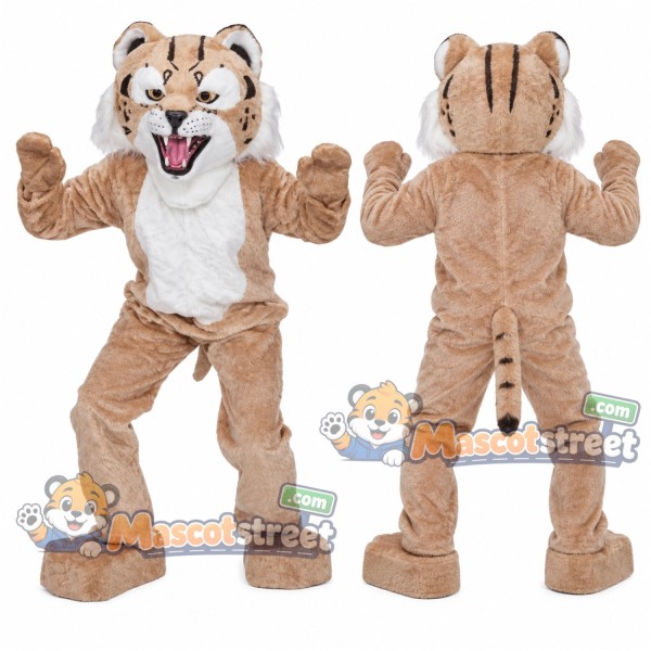 Tan Bobcat Mascot Costume