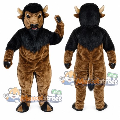 Brown Bison Mascot Costume Brown Bison Mascot Costume